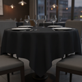 Black Polyester Tablecloth for Restaurants & Cafés