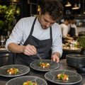 Coupe Plates 165mm Black Vitrified Ceramic for Hospitality Use (Pack of 12)