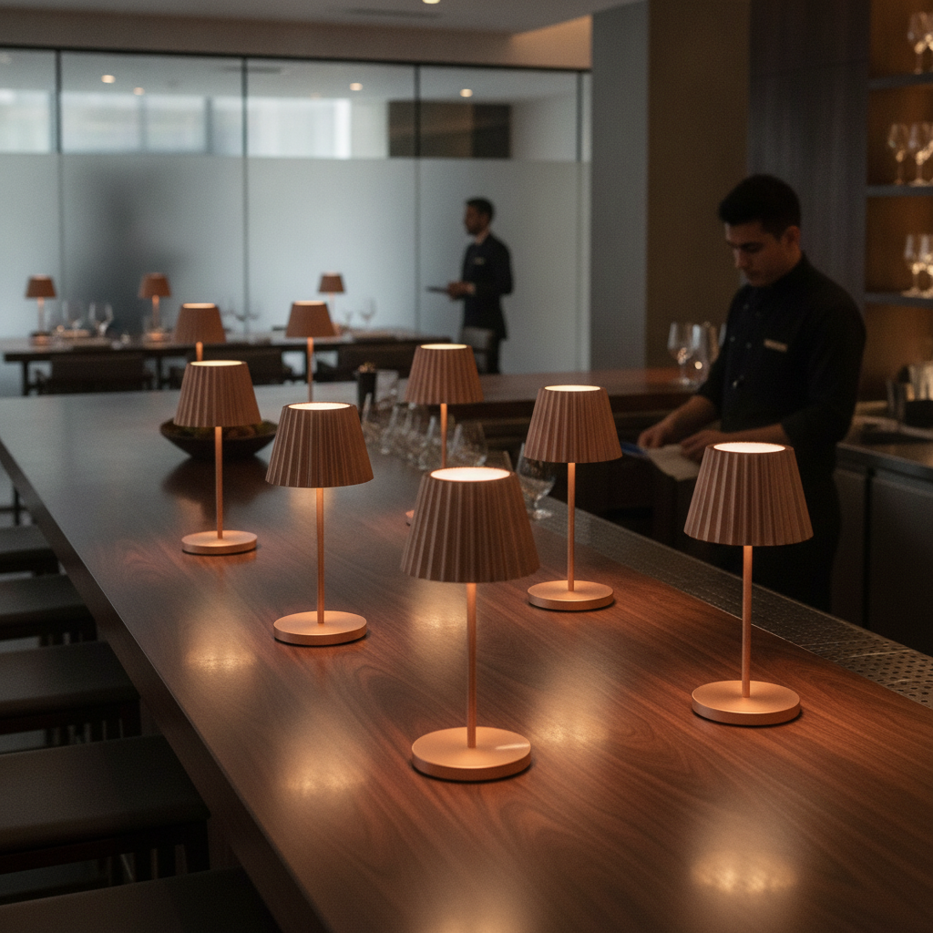 Die Cast Aluminium Cordless Table Lamp 260mm for Indoor & Outdoor Use (Pack of 6)