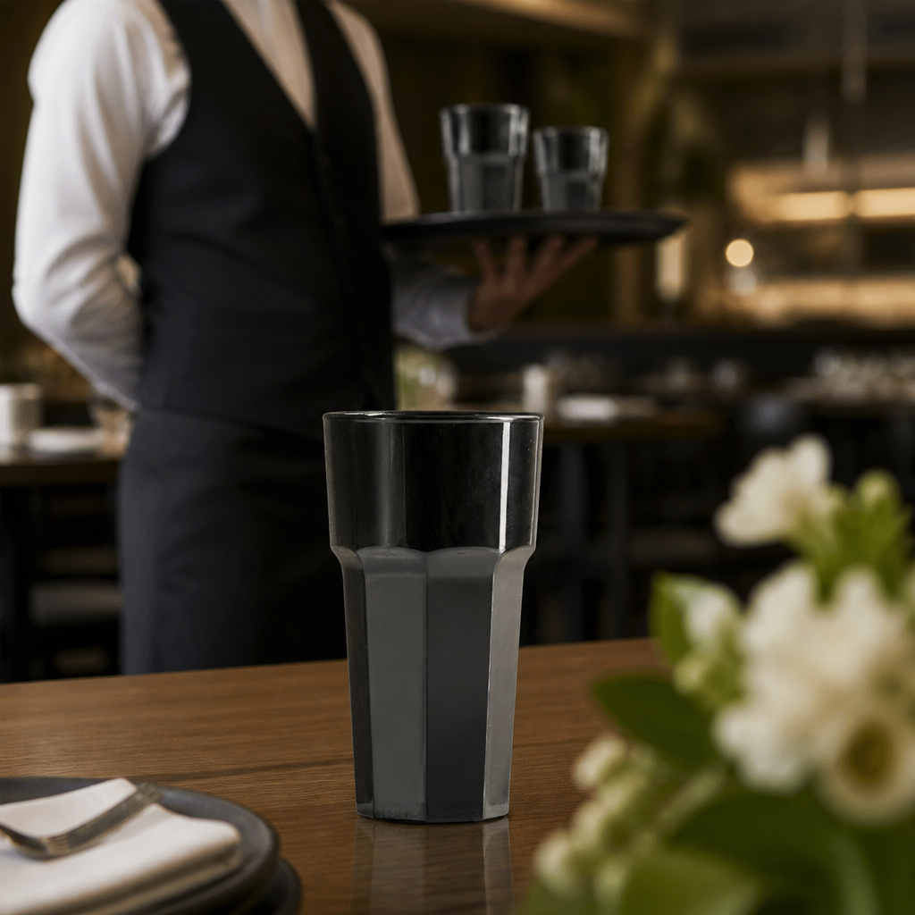 Polycarbonate Tumbler 341ml Black for Outdoor Events (Pack of 36)