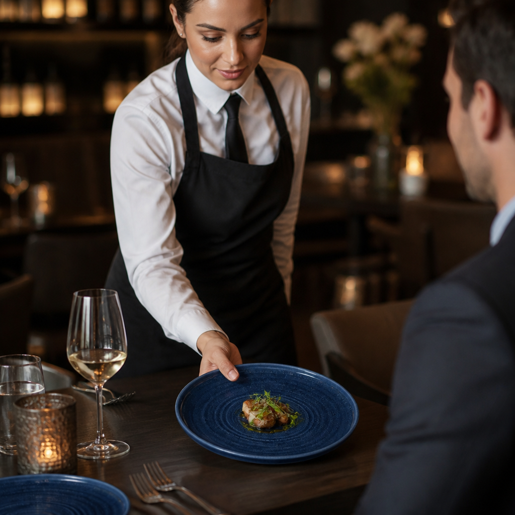 Walled Plates Porcelain for Dining Experiences (Pack of 6)