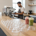 Clear PLA Domed Lids for Cold Desserts & Drinks (Pack of 1000)