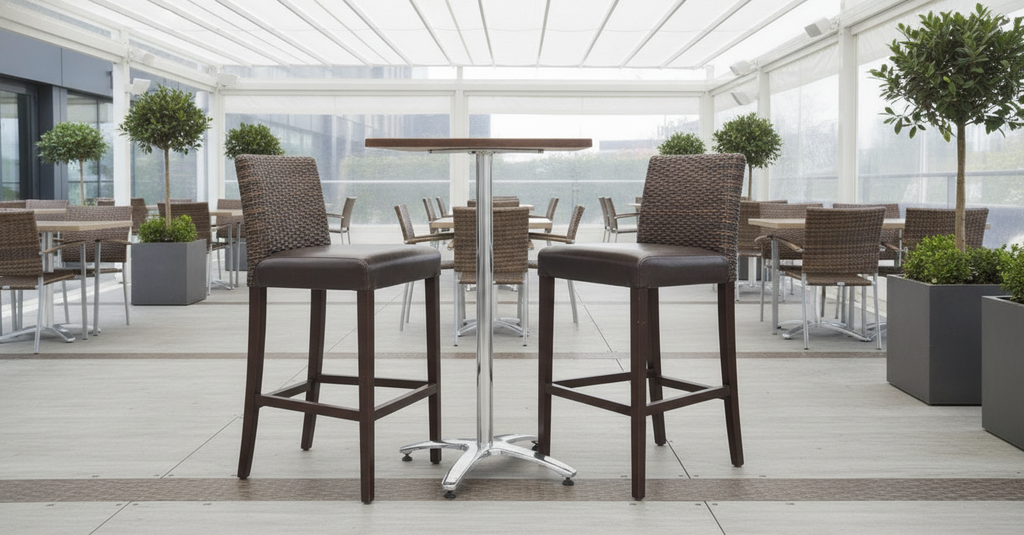 Aluminum and Wicker Outdoor Furniture for Cafés & Restaurants