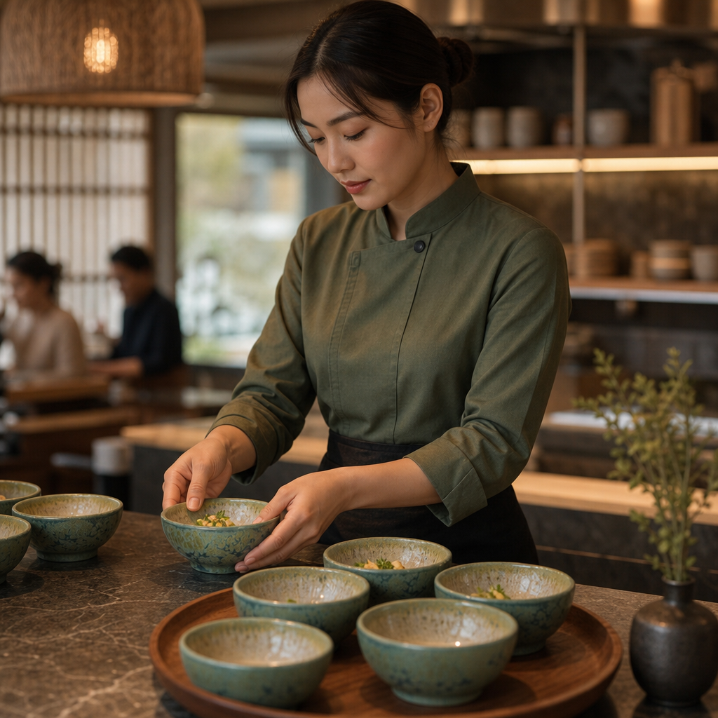 Tulip Bowls Alumina 70mm Green Vitrified Ceramic for Dining (Pack of 12)