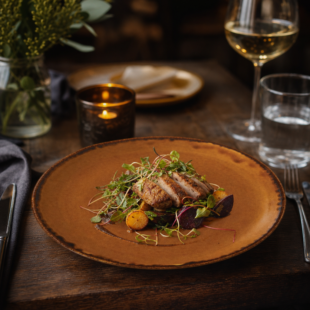 Coupe Plates 165mm Brown Porcelain for Farm-to-Table Dining (Pack of 12)