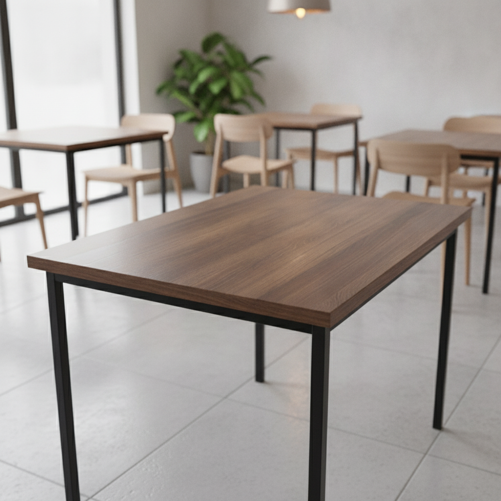 High Density Woodchip Rectangular Table Top 1100x700mm for Indoor Use