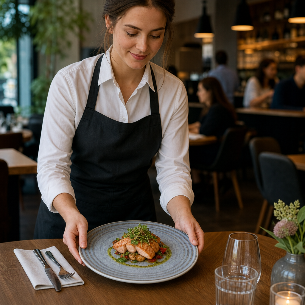 Porcelain Flat Round Plates 270mm for Restaurants & Cafés (Pack of 4)