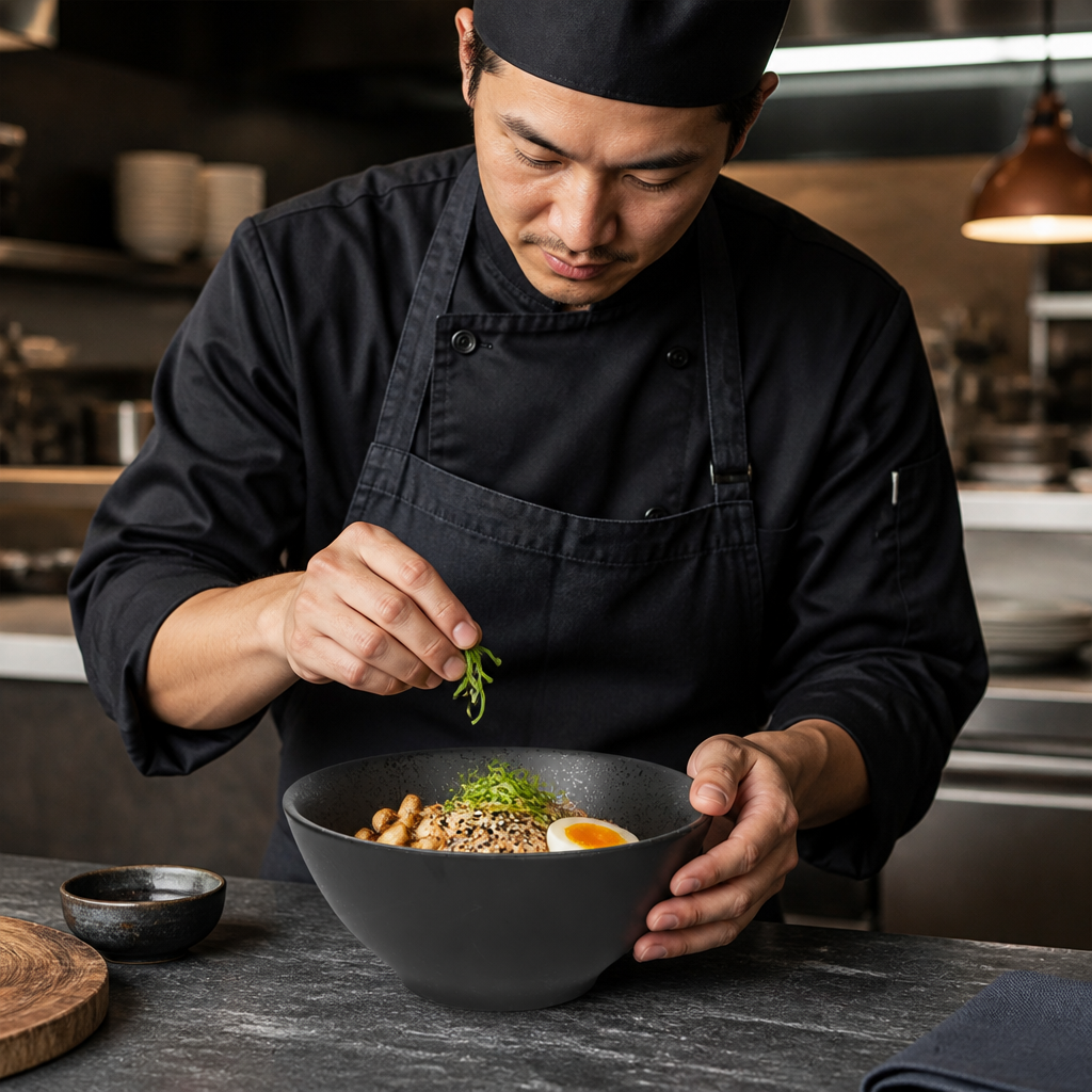 Charcoal Stoneware Fusion Bowls 1.4L for Elegant Table Settings