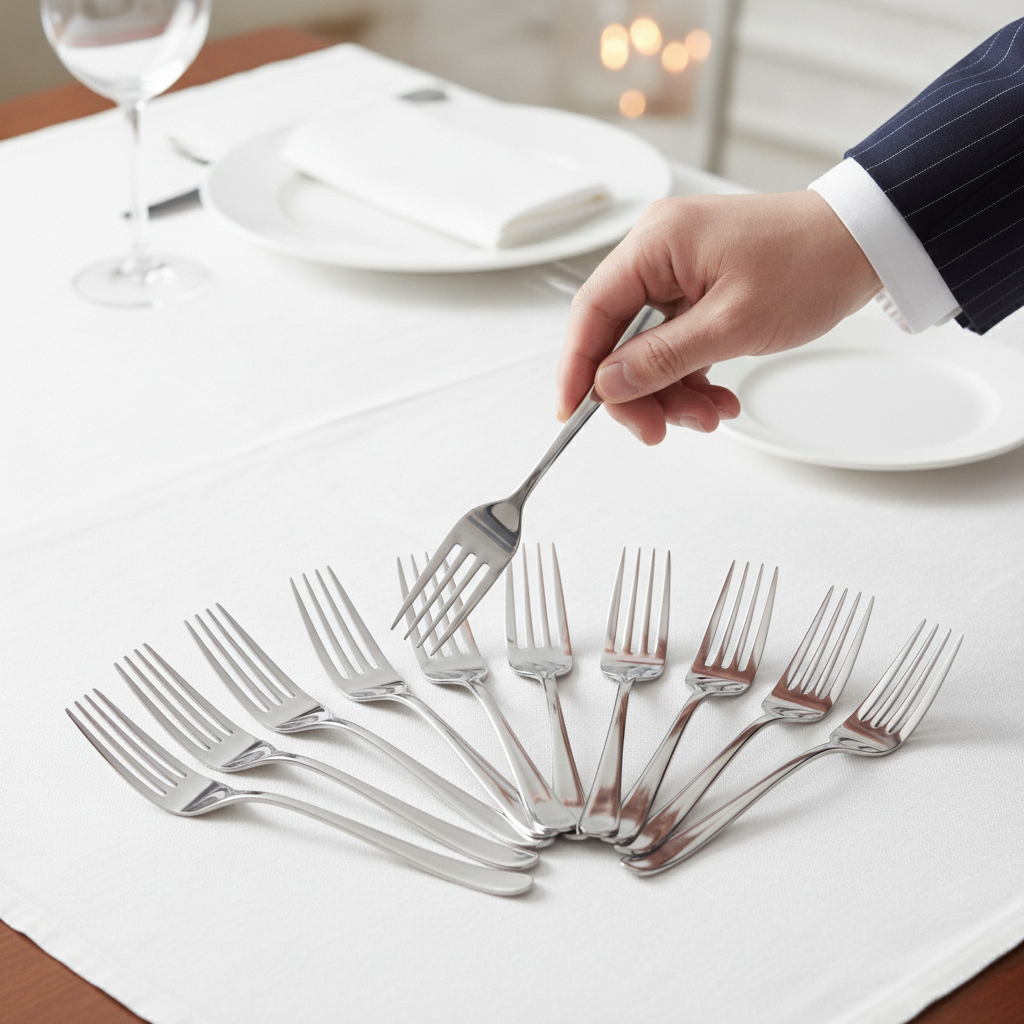 Stainless Steel Table Forks for Elegant Dining (Pack of 12)