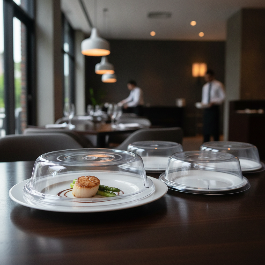 Polycarbonate Food Cover Plate 10" for Fine Dining (Pack of 12)