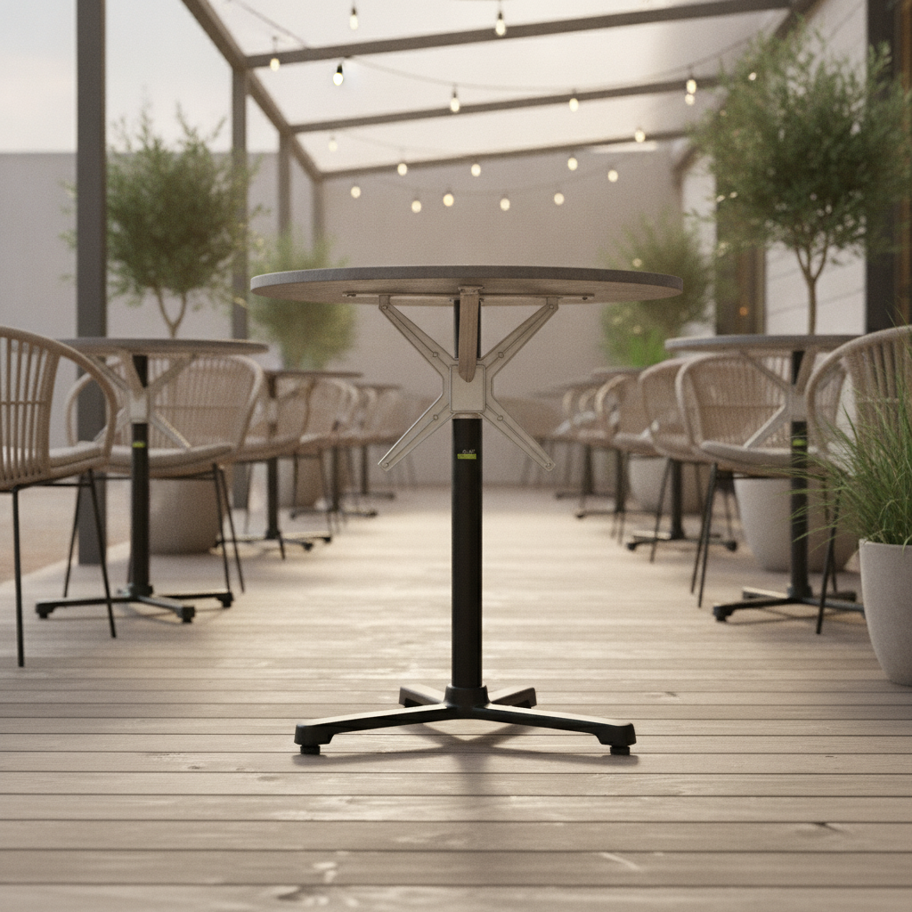 Aluminium Flip Top Dining Table Base 720mm for Indoor & Outdoor Use