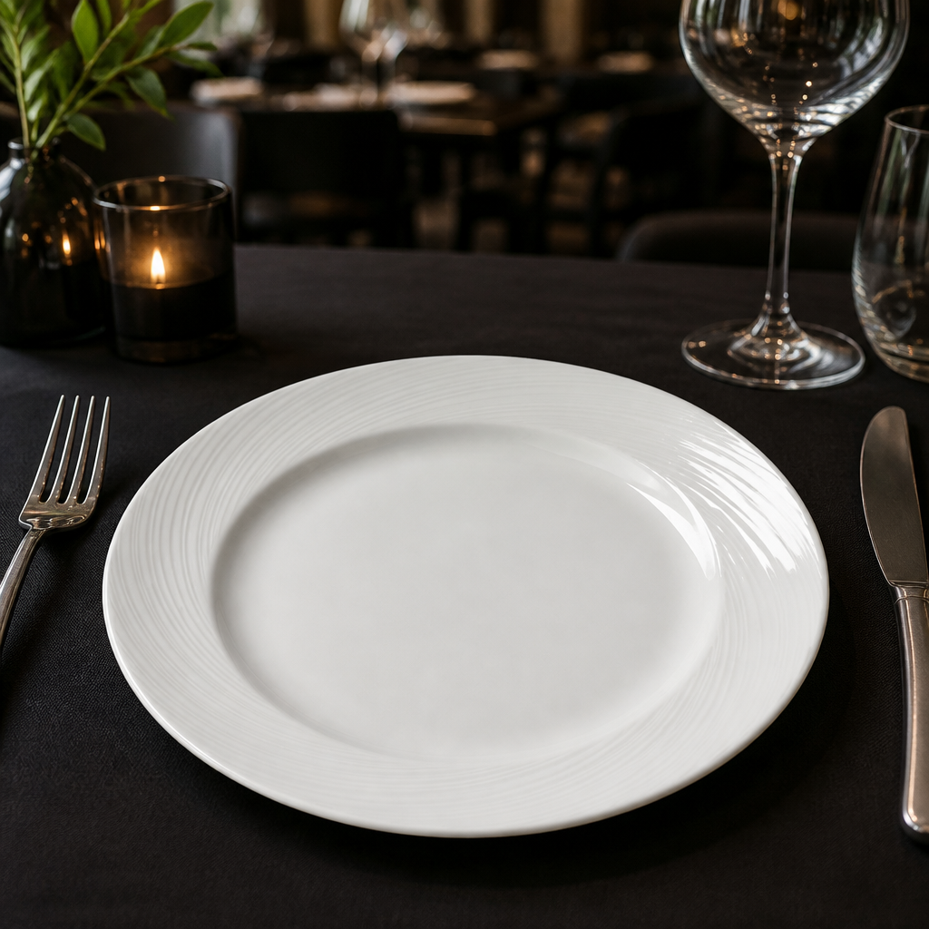 Plates 202mm Porcelain for Professional Catering (Pack of 24)