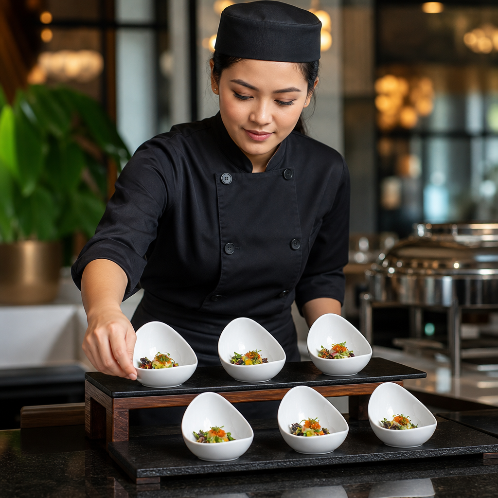 Deep Bowls 130mm White Melamine for Buffets & Events (Pack of 6)