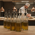 Glass Olive Oil Bottles 10.5oz for Restaurants & Bars (Pack of 6)