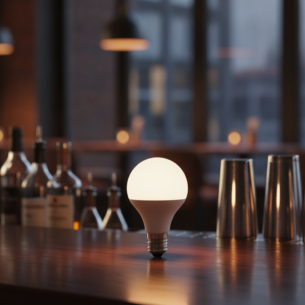 Plastic Round LED Light Bulb 6W for Restaurants & Bars