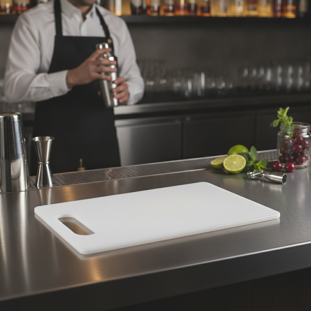 Plastic Bartenders Chopping Board 247x148mm for Cocktail Preparation