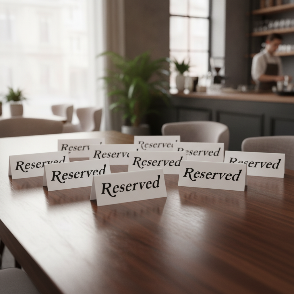 Plastic Reserve Signs for Cafes and Pubs (Pack of 10)