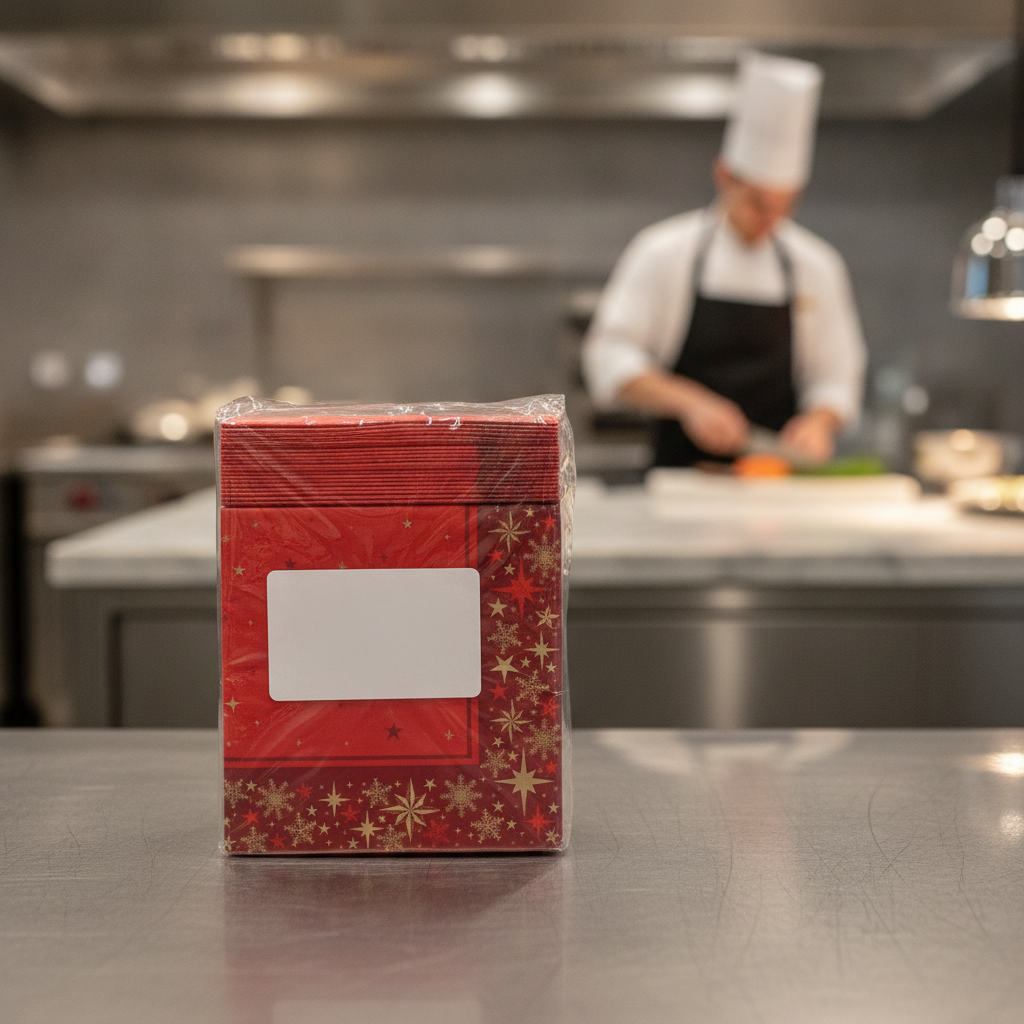 2-Ply Red Lunch Napkins 330x330mm for Festive Events (Pack of 1000)
