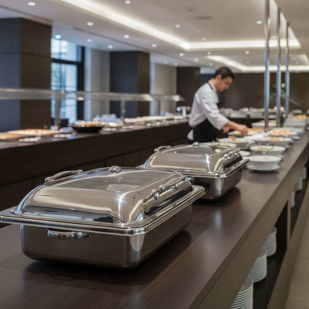 Metal Square Chafing Dish 5.7L for Buffet Presentation
