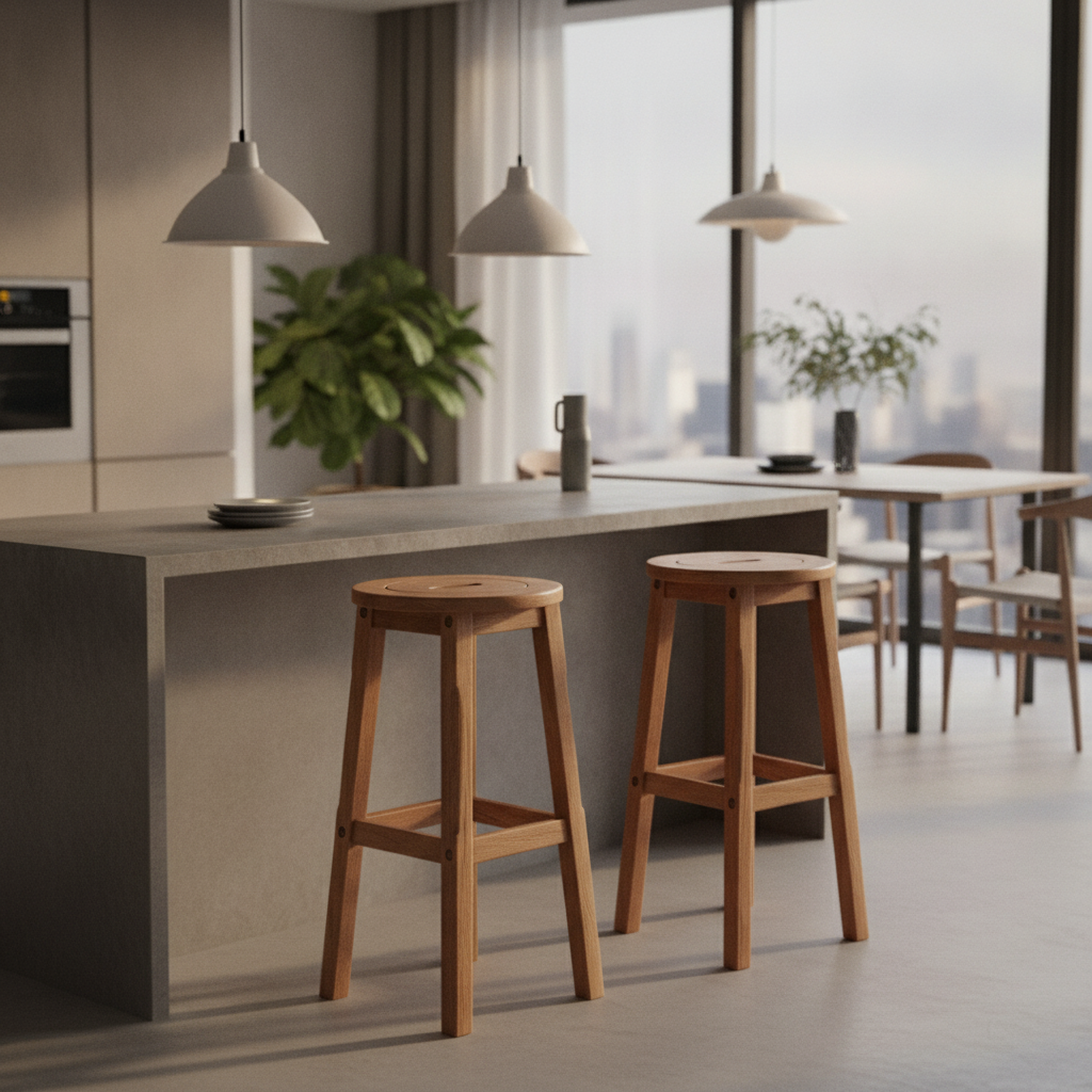 Wooden Bar Stools 760mm for Dining Spaces (Pack of 2)