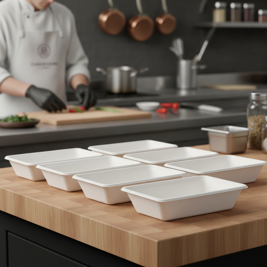 Bagasse Food Container Bases 500ml to 1000ml for Takeout Services (Pack of 100)