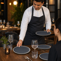 Plates 265mm Charcoal Vitrified Porcelain for Dining Rooms (Pack of 6)