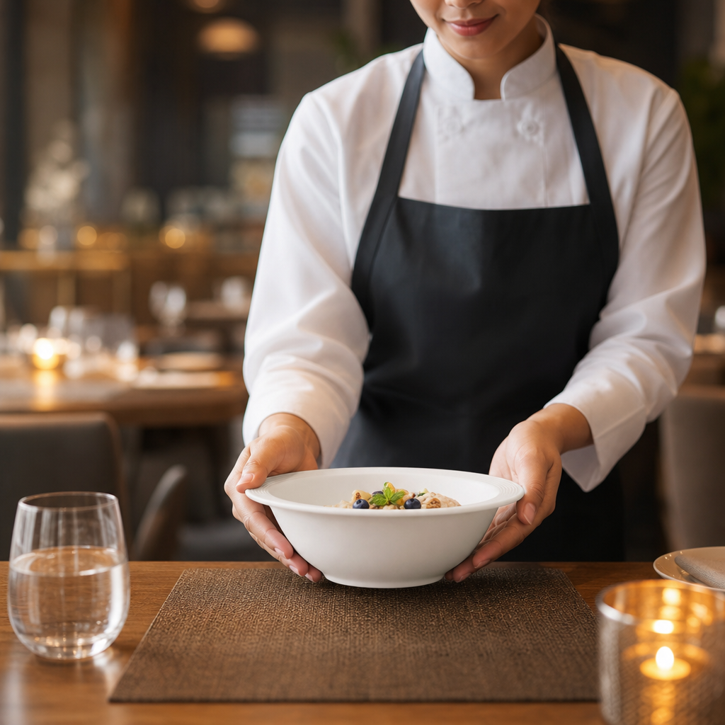 Oatmeal Bowls Vitrified Porcelain for Stylish Dining (Pack of 12)