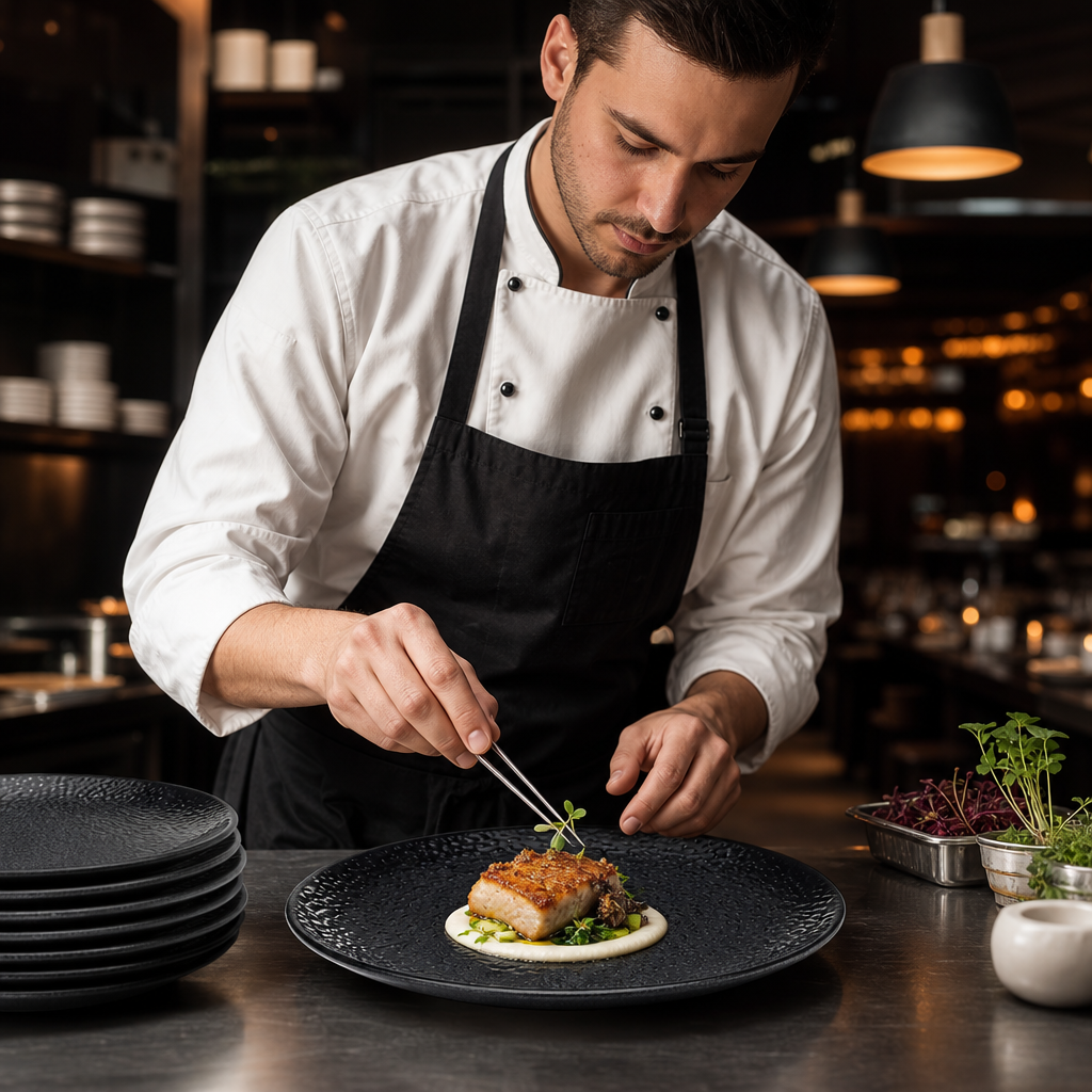 Finest Vitrified Coupe Plates 260mm Vitrified Ceramic for Hospitality Use (Pack of 12)