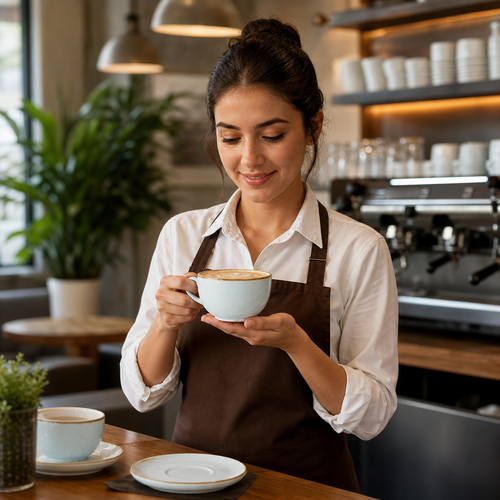 Cappuccino Cups Super Vitrified Ceramic 8oz for Cafés (Pack of 12)
