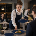 Midnight Coupe Plates 280mm Blue Porcelain for Stylish Dining (Pack of 12)