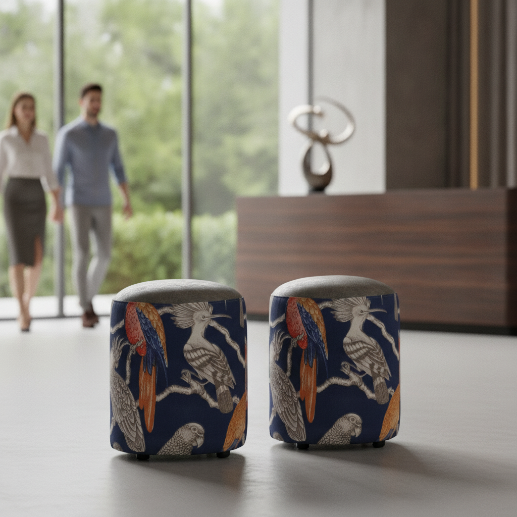 Pine Cylinder Stools 470mm for Contemporary Venues (Pack of 2)