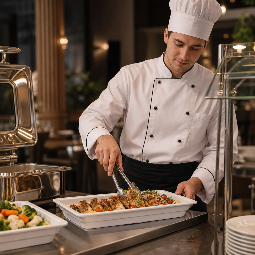 Porcelain Gastronorm Dish 5L for Buffets & Catering