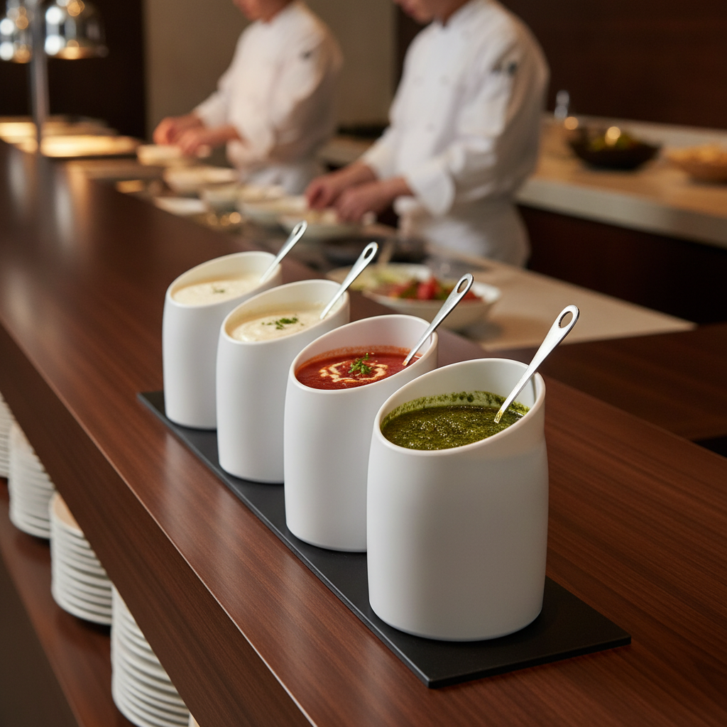Melamine Dressing Pot 1L for Buffet Presentation
