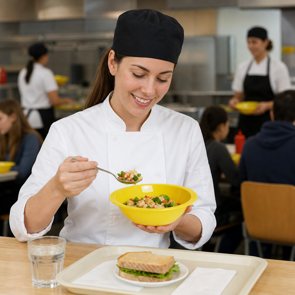 Polypropylene Bowls 174mm Yellow Ceramic for Schools and Institutions (Pack of 12)