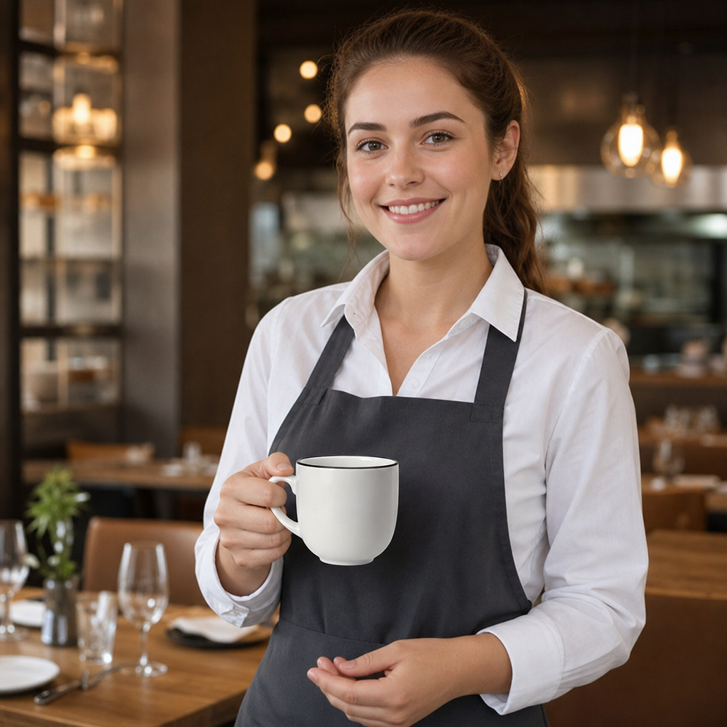 Alumina Mugs 285ml White Vitrified Ceramic for Cafés & Restaurants (Pack of 12)