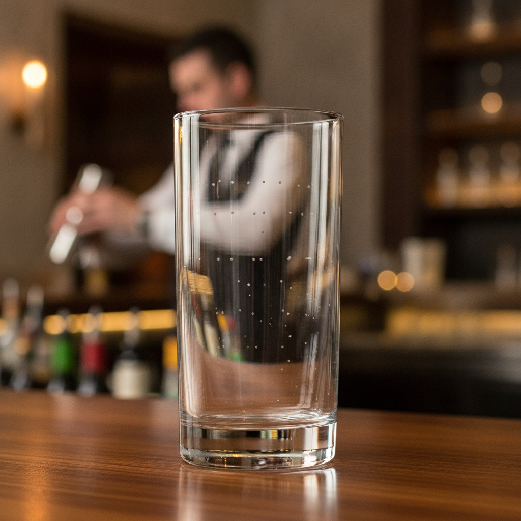 Glass Nucleated Hi Ball Glasses 280ml for Serving Beverages (Pack of 48)
