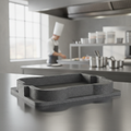 Expanded Polypropylene GN 1/2 Insert Black 300x240x40mm for Buffets