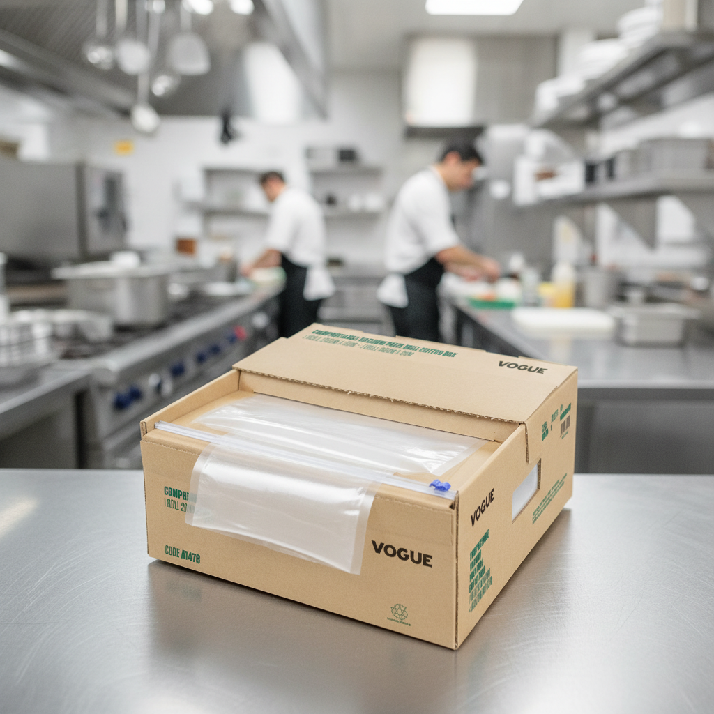 Compostable Vacuum Pack Rolls 200mm & 300mm for Professional Kitchens (Pack of 2)
