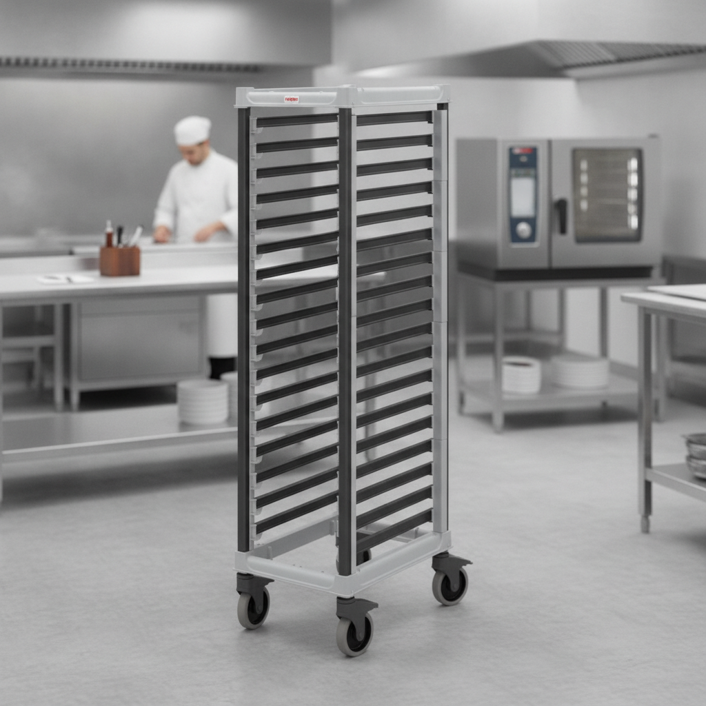 Composite Gastronorm Trolley for Food Transport (Holds 18 Trays)