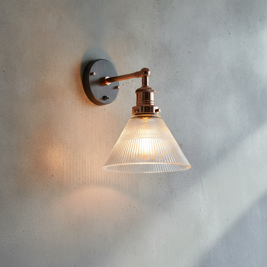 Glass Funnel Wall Light 290mm for Indoor Use