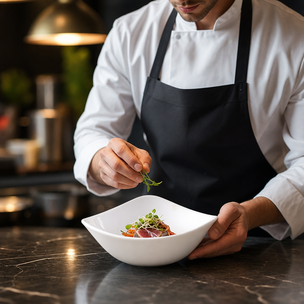 Triangle Bowls 185mm Porcelain for Contemporary Food Presentation (Pack of 12)