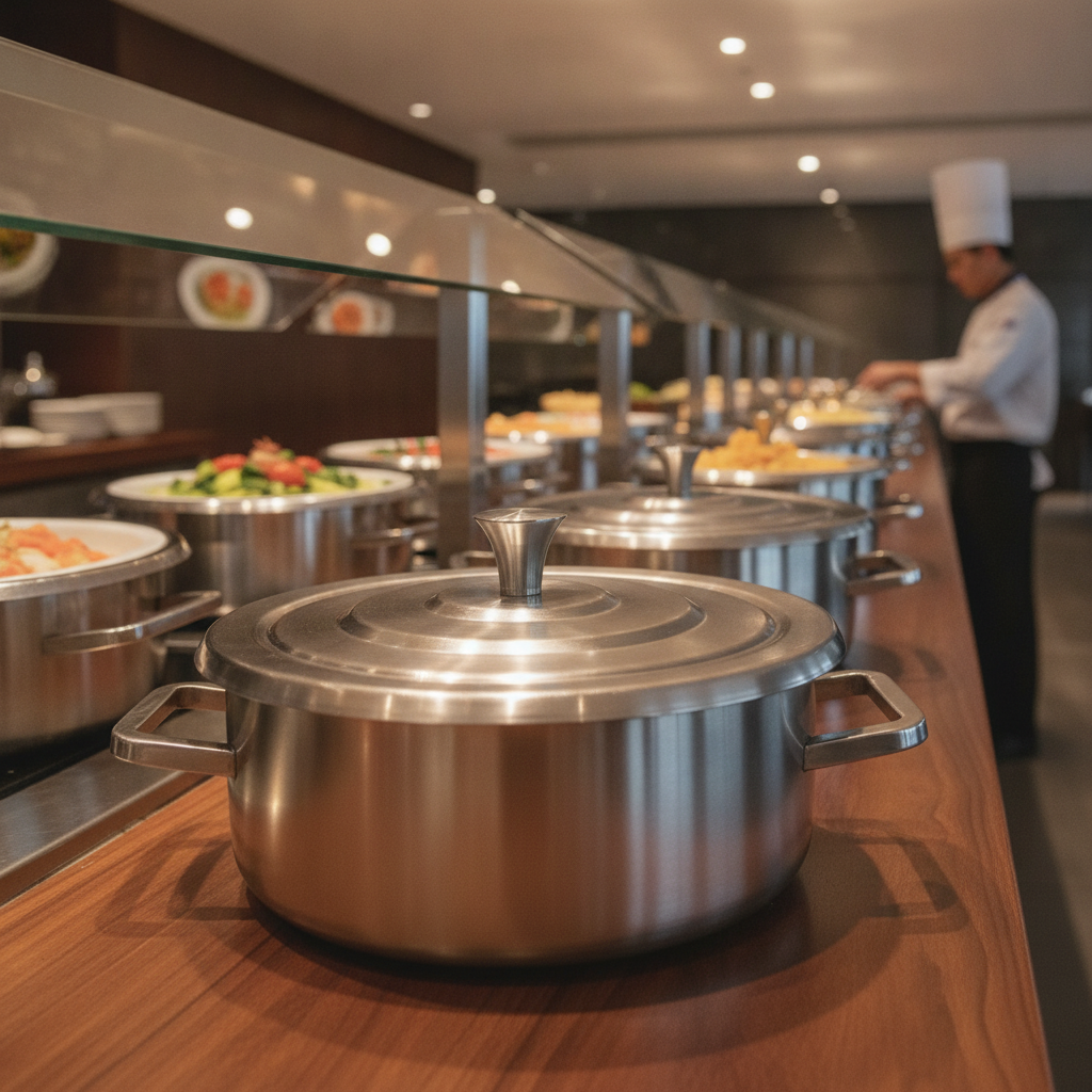 Brushed Stainless Steel Round Chafer 1.6L for Buffets