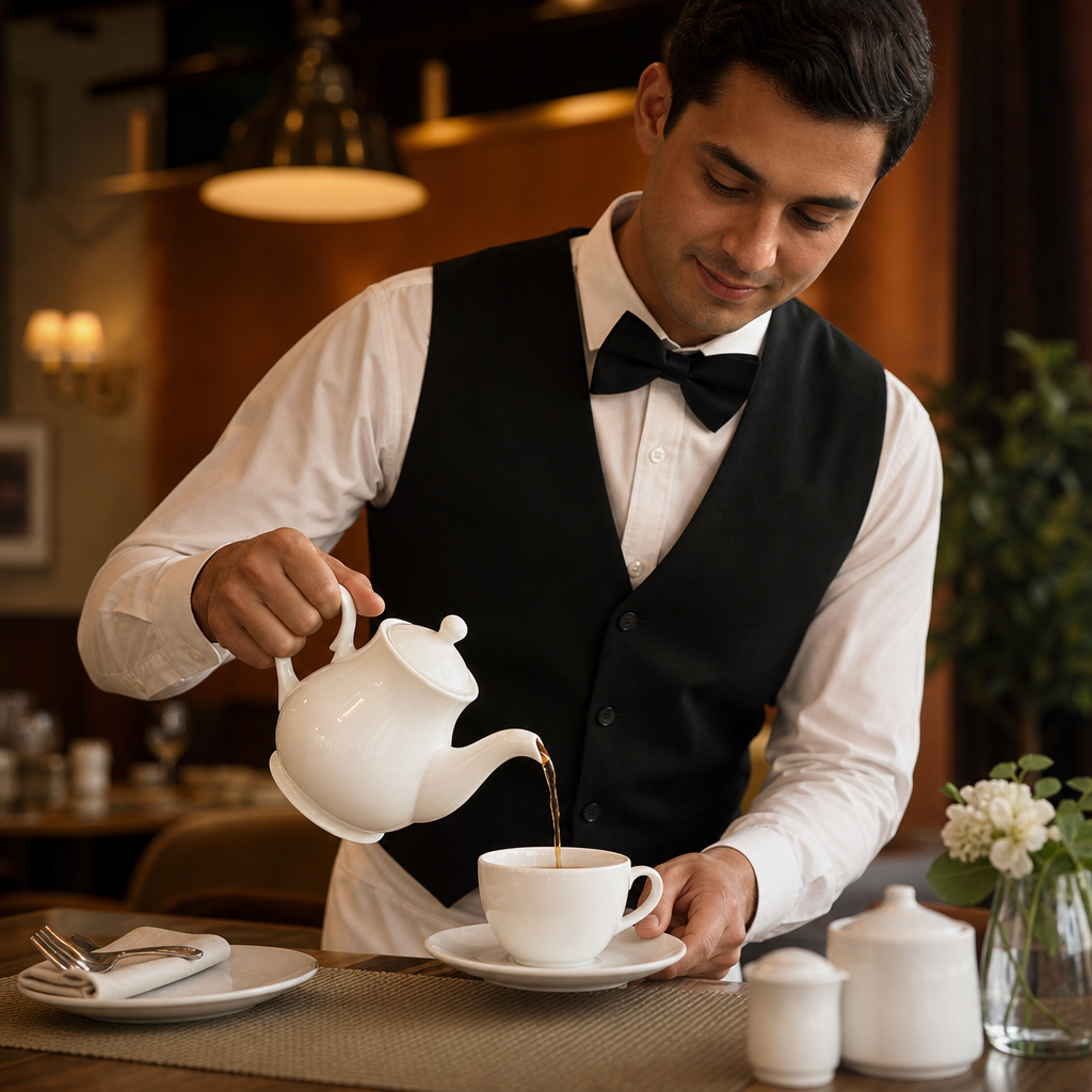 Porcelain Tea and Coffee Pots 426ml for Catering Needs (Pack of 4)