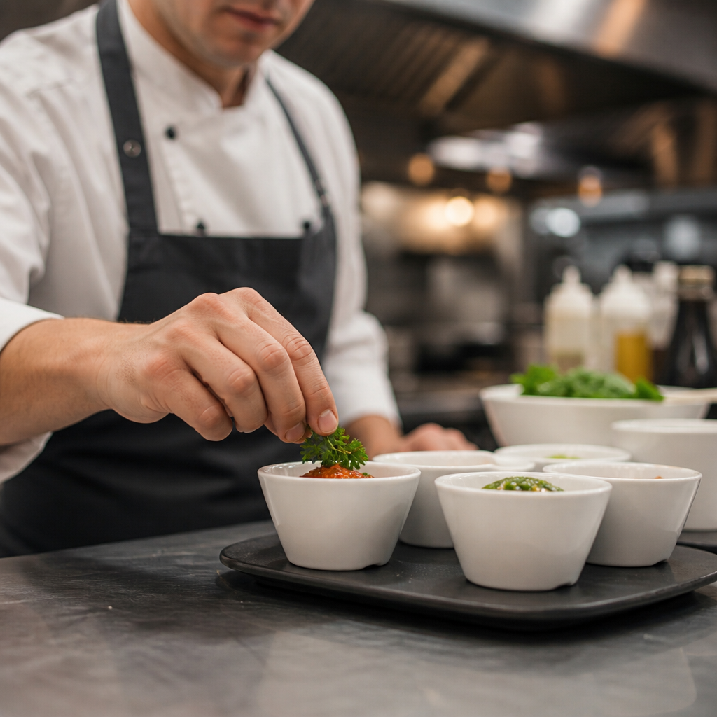 Sauce Dishes 110ml Ceramic for Back-of-House Use (Pack of 24)