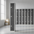 Powder Coated Steel Three Door Lockers for Secure Storage
