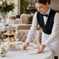 Crushed Velvet Saucers Bone China for Afternoon Tea (Pack of 6)