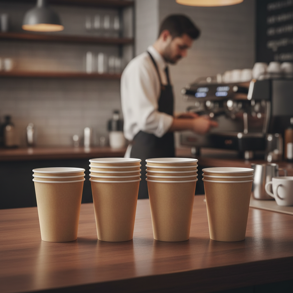 Cardboard Disposable Coffee Cups 340ml for Takeaway Service (Pack of 1000)
