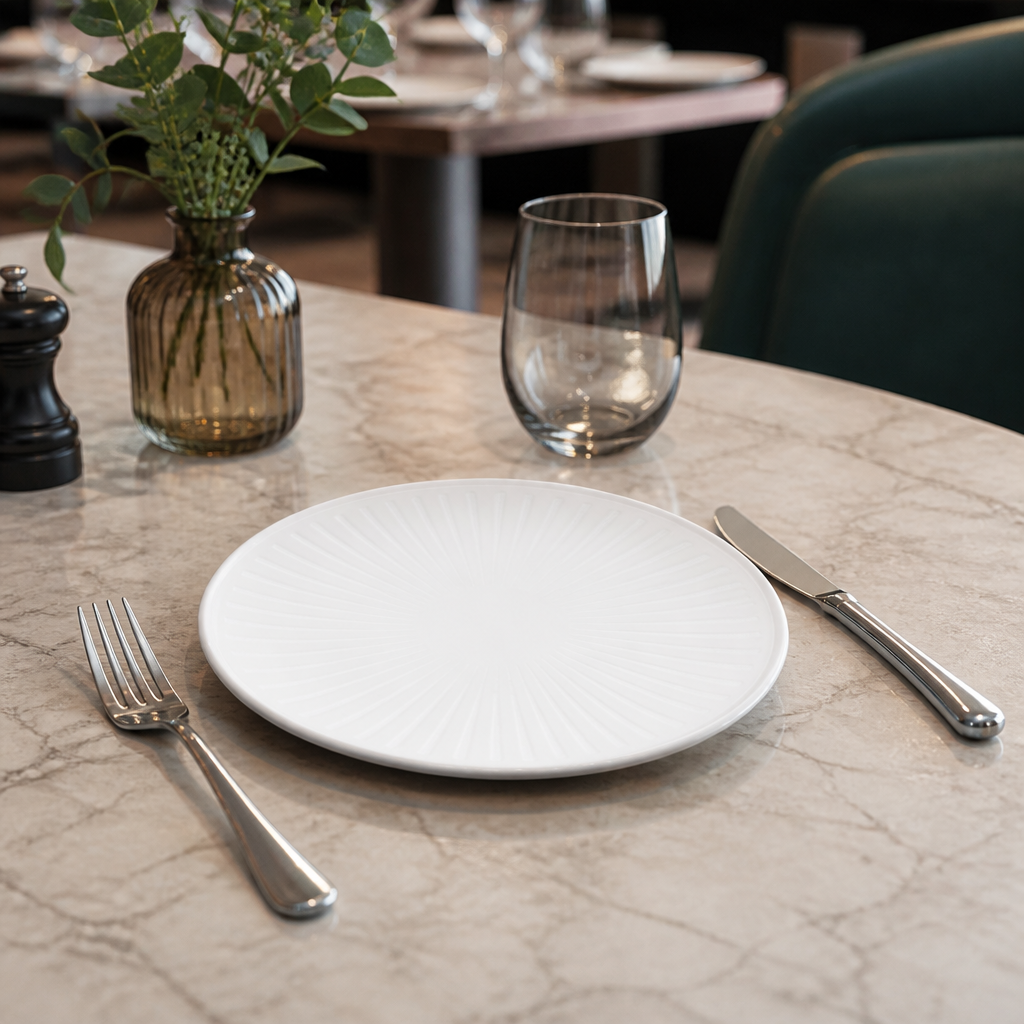 Coupe Plates 217mm White Ceramic for Dining Experiences (Pack of 12)