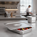 201 Stainless Steel Gastronorm Lid for Food Storage
