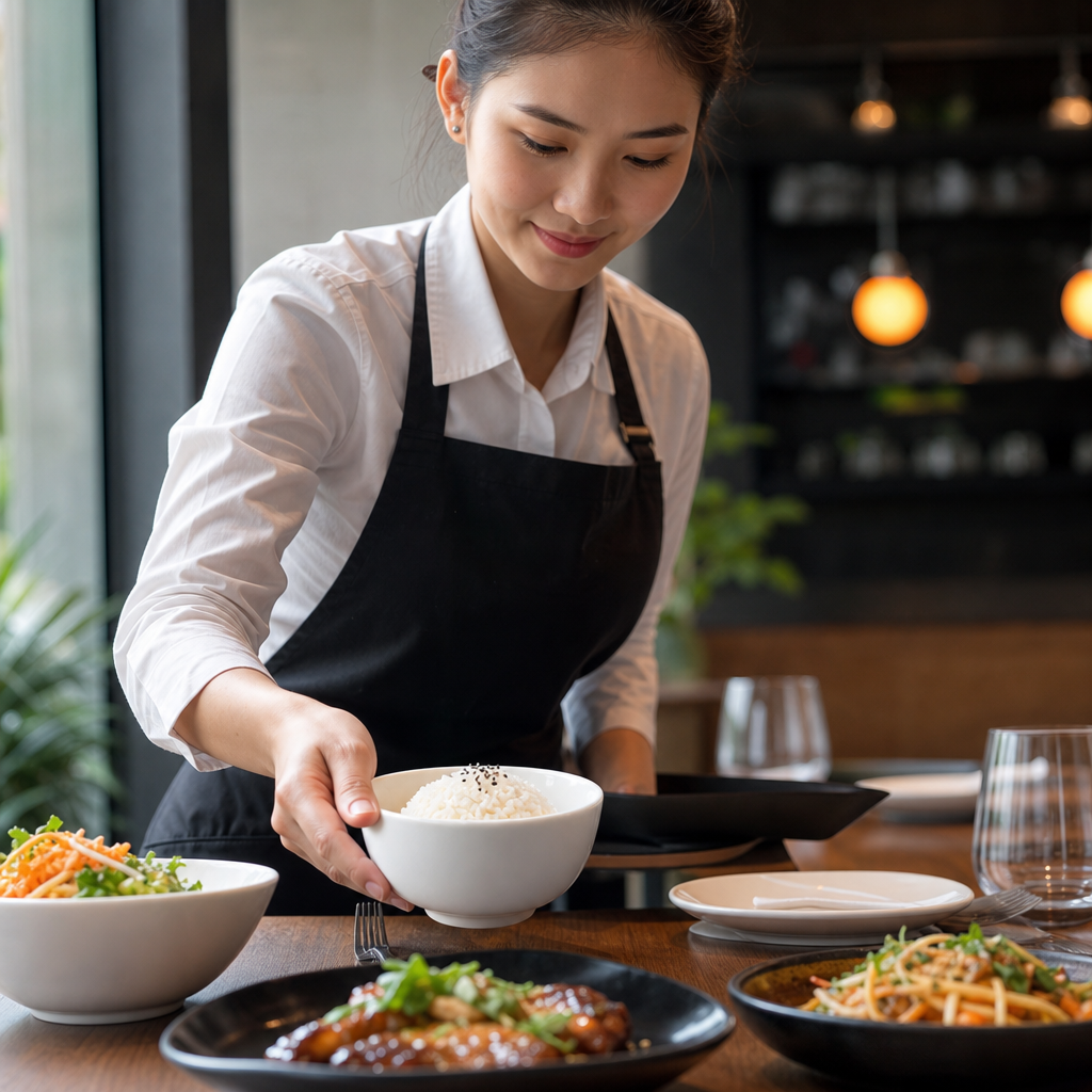 Rice Bowls 125mm Porcelain for Catering Environments (Pack of 24)